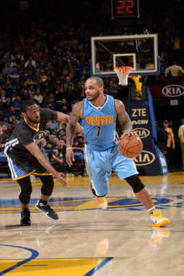 OAKLAND, CA - JANUARY 2: Jameer Nelson #1 of the Denver Nuggets handles the ball during the game against the Golden State Warriors on January 2, 2016 at ORACLE Arena in Oakland, California. 

Copyright 2016 NBAE (Photo by Noah Graham/NBAE via Getty Images)